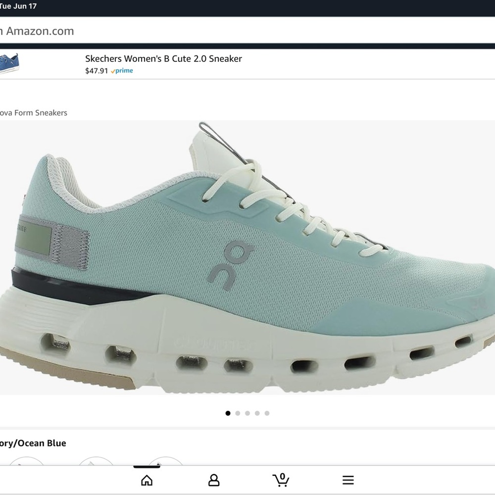 On Running Cloudnova Sneakers in Light Blue and White